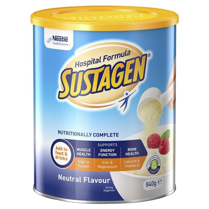 Sustagen Hospital Formula Nutritional Supplement Neutral Flavour 840g