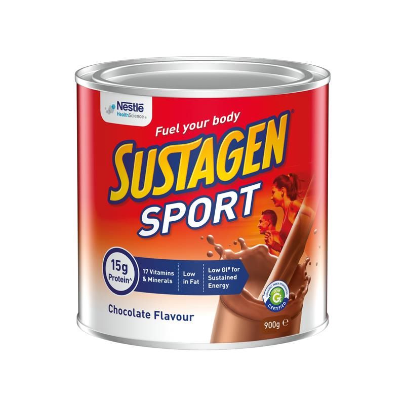 Sustagen Sports Nutrition Powder Supplement Chocolate Flavour 900g